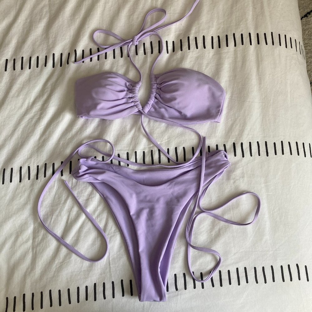 Light Purple Strappy Swim Suit